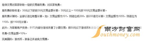 5173手续费怎么算